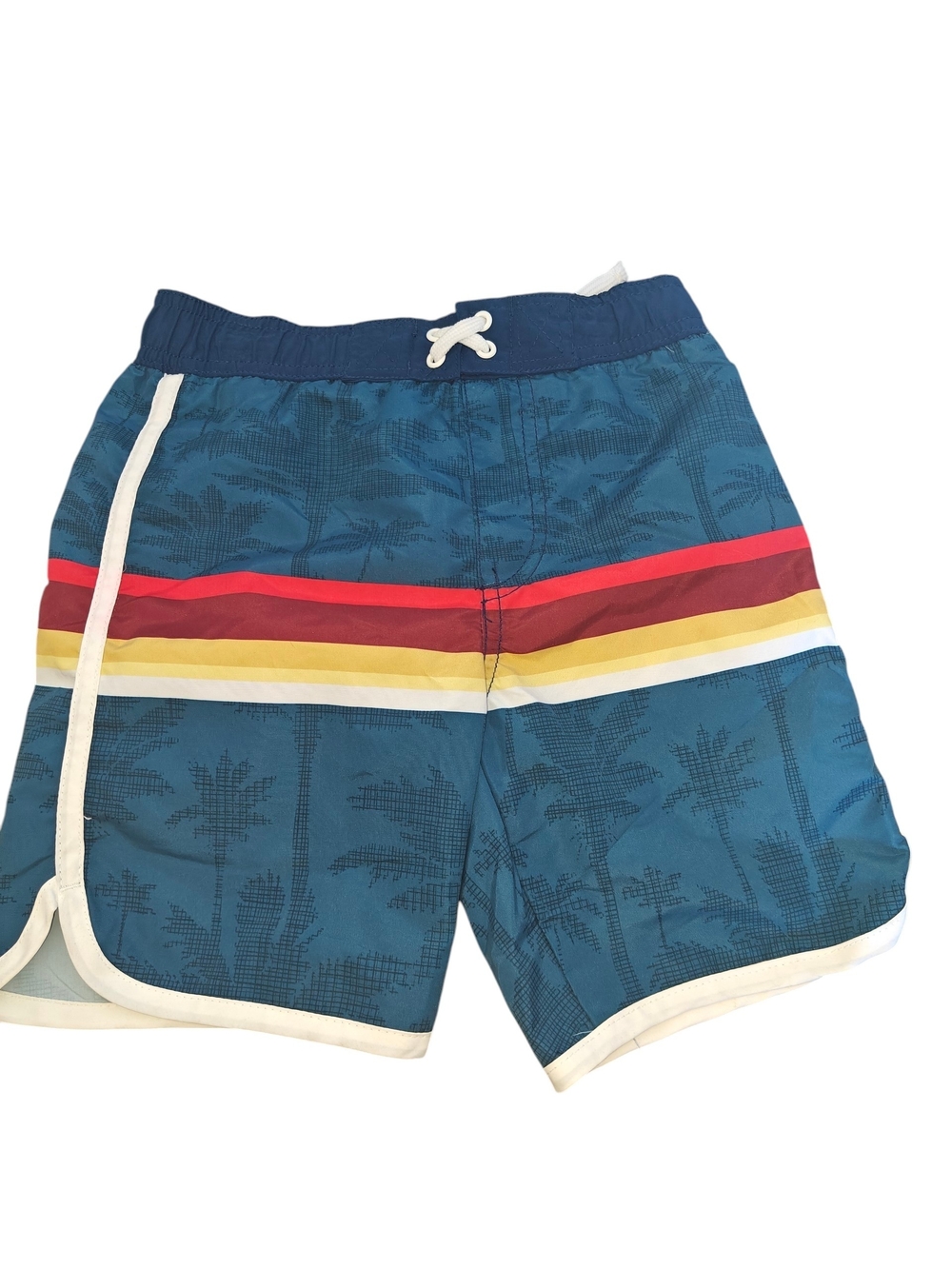 iXtreme Boys' Retro Palm tree Stripe Swim Trunks NWT 4T